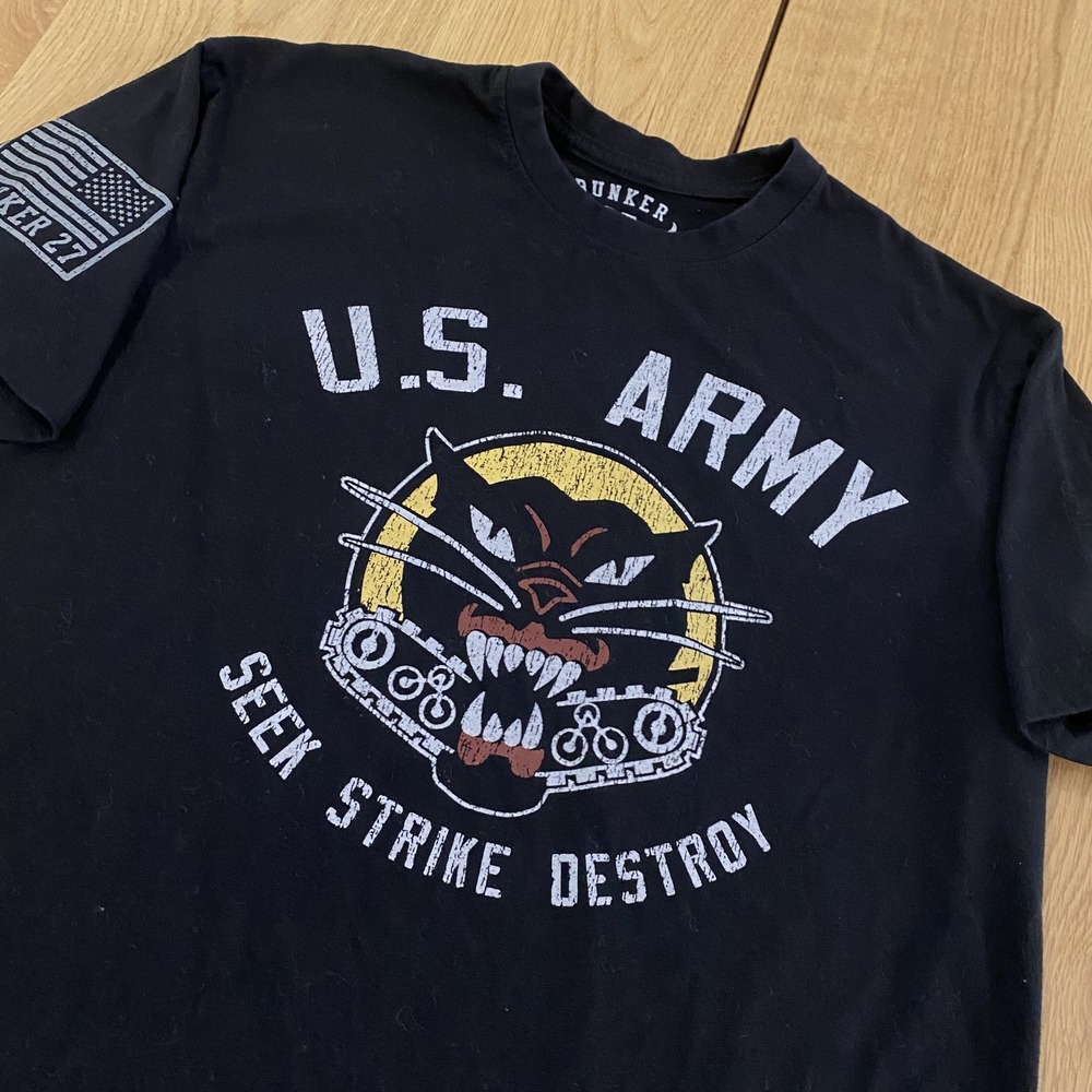 Bunker 27 U.S. Army Tank Destroyer t-shirt Men's Medium short sleeve Black